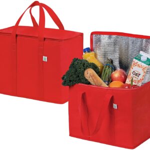 Oxford Zipper Grocery Shopping Cooler Bags