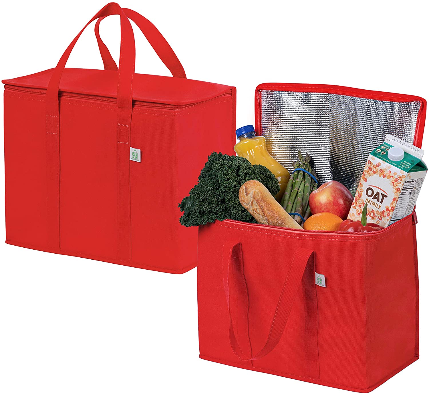Oxford Zipper Grocery Shopping Cooler Bags